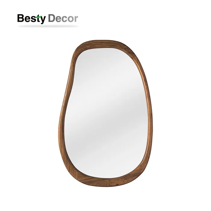 불규칙한 단단한 나무 액자 거울