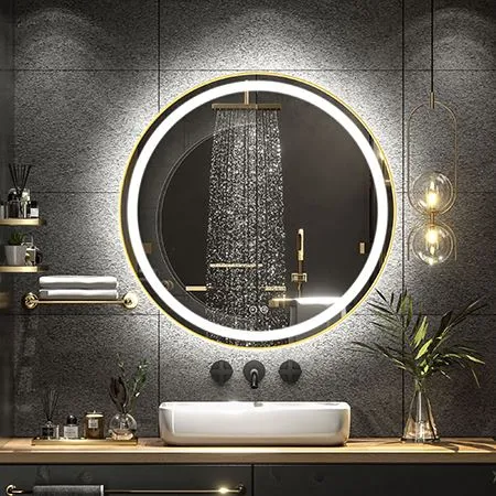 알루미늄 합금 프레임이 있는 스마트 터치 LED 거울