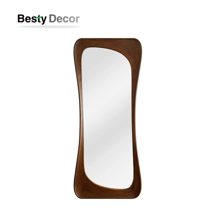 Wood Frame Mirrors Square